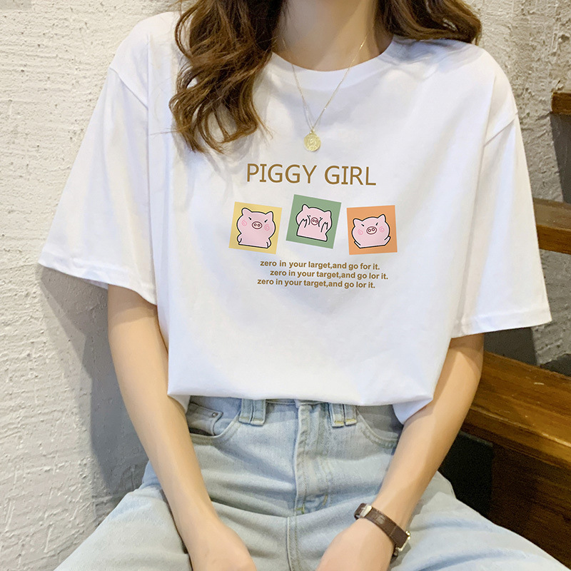 Áo thun nữ chất liệu cotton phong cách Hàn Quốc mã NU