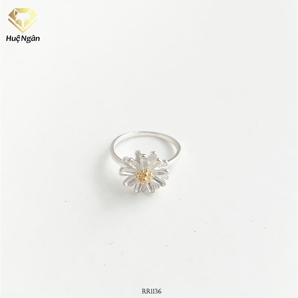 Nhẫn bạc Ý 925 Huệ Ngân - Cúc họa mi RR1136