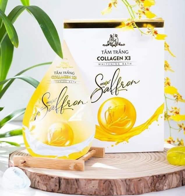 Tắm trắng Collagen X3 Mix Saffron