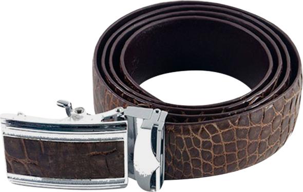 Thắt Lưng Nam Da Cá Sấu Gai Bụng Huy Hoàng HT4202 (120 x 3.5 cm) - Nâu Đất