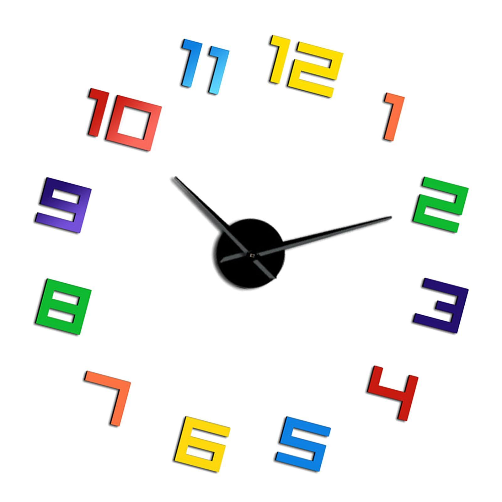 DIY Wall Clock Wall Sticker Arabic Numbers for Home Decoration