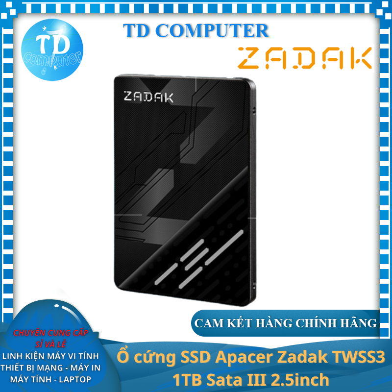 Ổ cứng SSD Apacer Zadak TWSS3 1TB Sata III 2.5inch - Hàng chính hãng NetWork Hub phân phối