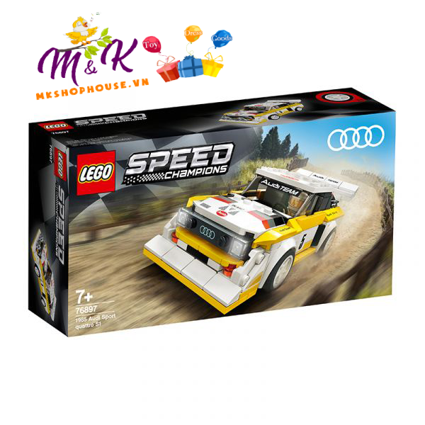 Mô Hình Lắp Ráp LEGO SPEED CHAMPIONS Siêu Xe 1985 Audi Sport Quattro S1 76897 (250 Chi Tiết)