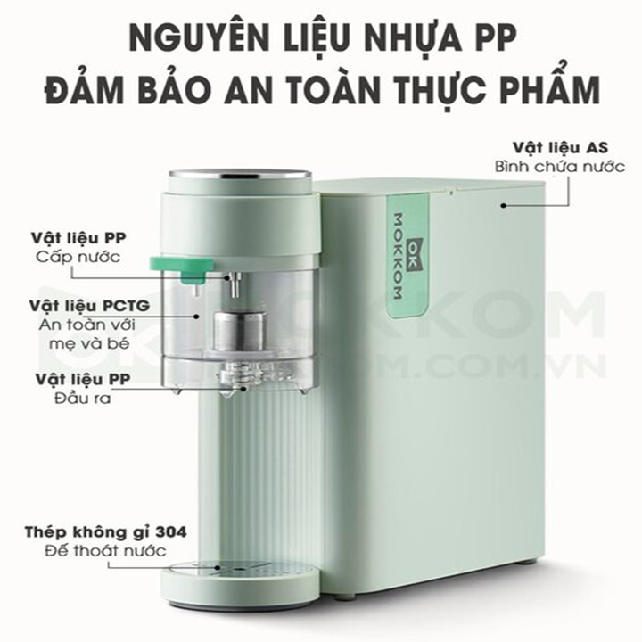 Máy pha trà tự động thông minh với 4 chế độ thương hiệu cao cấp Mokkom MK-371 - HÀNG NHẬP KHẨU