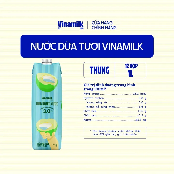 COMBO 6 CHAI NƯỚC DỪA TƯƠI COCOFRESH - 1L