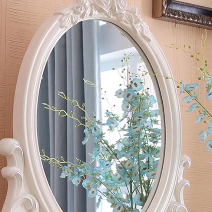 LUXURY Bàn trang điểm tân cổ điển 2 ngăn kéo, Bàn phấn tân cổ điển 86cm LUX-BAP16