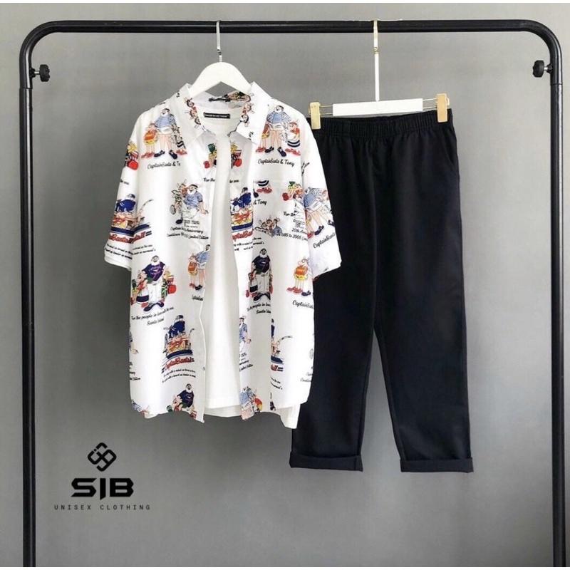 Quần baggy kaki SIB Clothing ống rộng nam nữ unisex SIB040