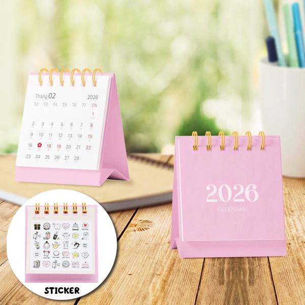 Lịch Bàn Teen Mini 2026 - Size XS - Linh Lan - Mẫu 4