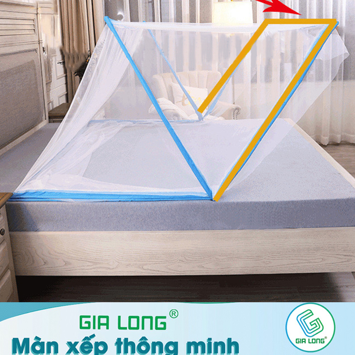 Màn Chống Muỗi Gia Long vải màn tuyn bền đẹp 1.4x1.9m