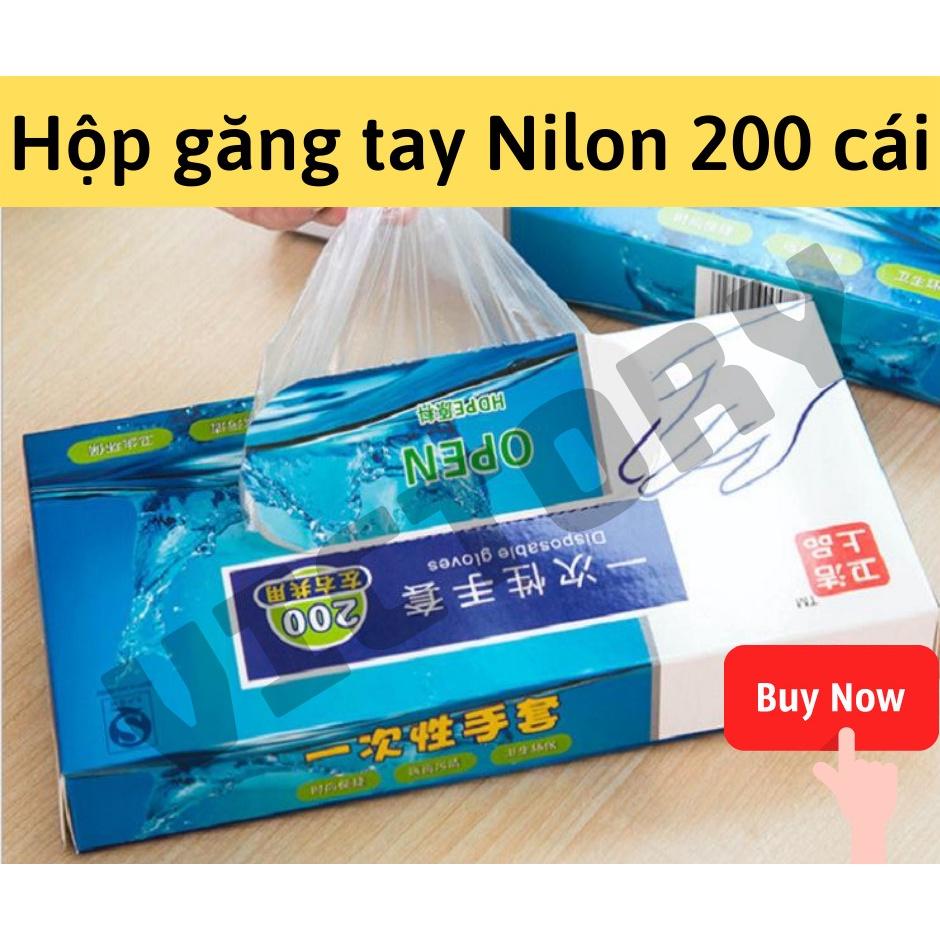 GĂNG TAY NILON, BAO TAY NILON DÙNG 1 LẦN (200 CÁI/HỘP)