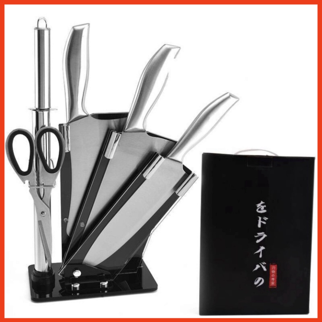 Bộ Dao Nhật 6 Món Nhà Bếp Japan - Bộ Dao nhà ăn 6 Món Inox Cao Cấp