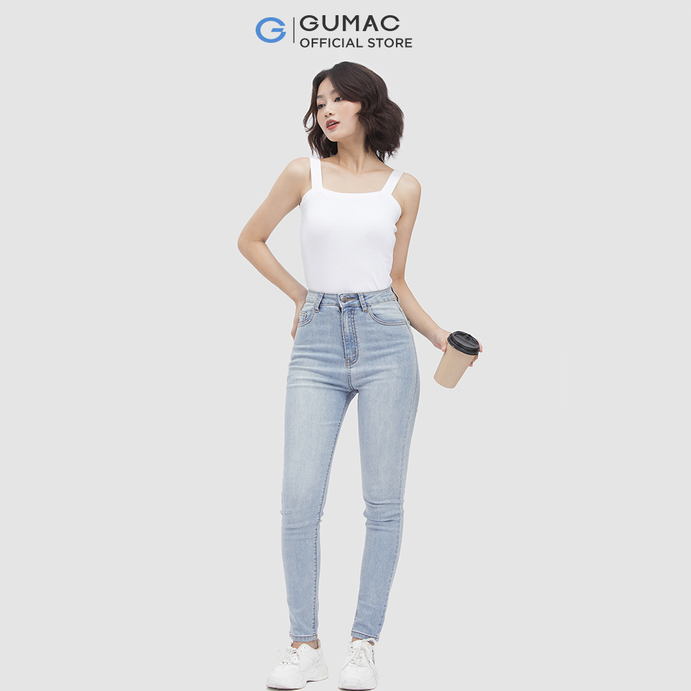 Quần skinny nữ GUMAC QJC04045 lưng cao phong cách trẻ trung năng động