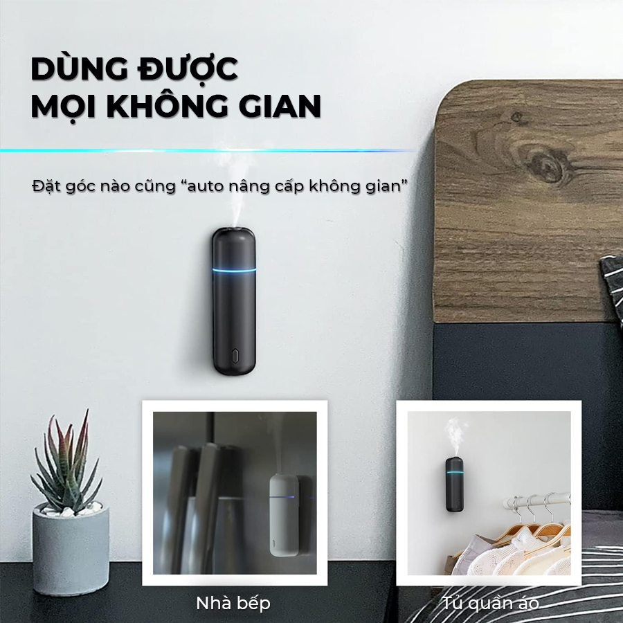 Máy Khuếch Tán Tinh Dầu Ô Tô Mini Cao Cấp | Phun Sương Siêu Âm | Xịt Thơm Tự Động FK02 - Nhập Khẩu Chính Hãng