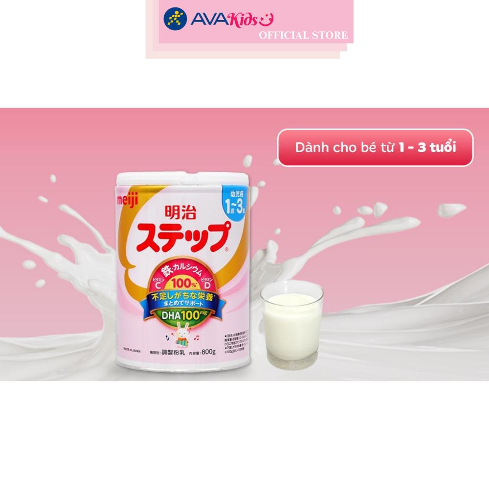 Sữa bột nội địa Nhật Meiji Step Milk có muỗng 800g (1 - 3 tuổi) - Hàng chính hãng