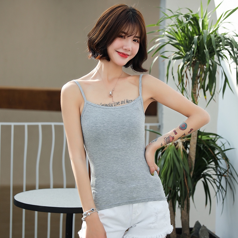 Áo Hai Dây Cotton Đơn Giản Mặc nhà cho nữ