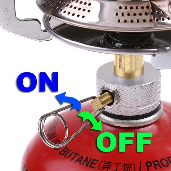 Picnic Camping Butane Gas Stove BBQ Burner Cookware Outdoor Portable &amp; Pouch