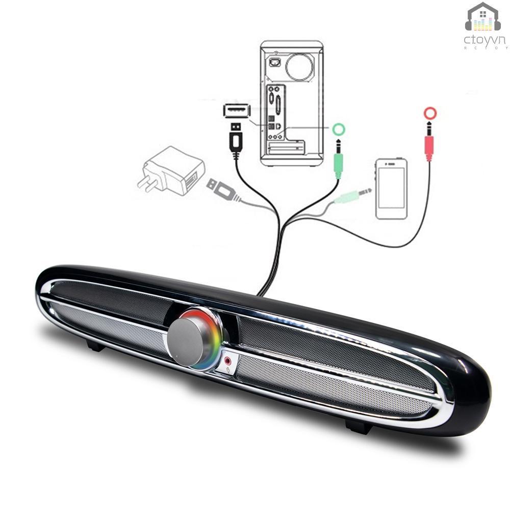 Loa âm thanh Smalody cổng USB 3.5mm 10W có micro cho máy tính TV