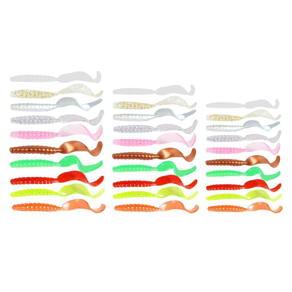 Fishing Bait Lures Realistic Swimbait Artificial Grub Worm Soft Gear Tackles