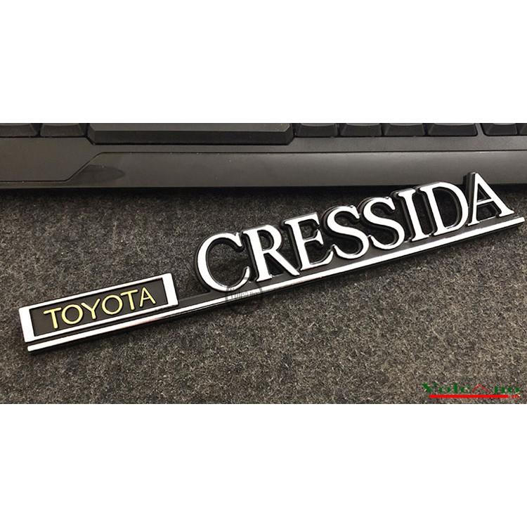Tem Logo chữ nổi Toyota Cressida dán đuôi xe