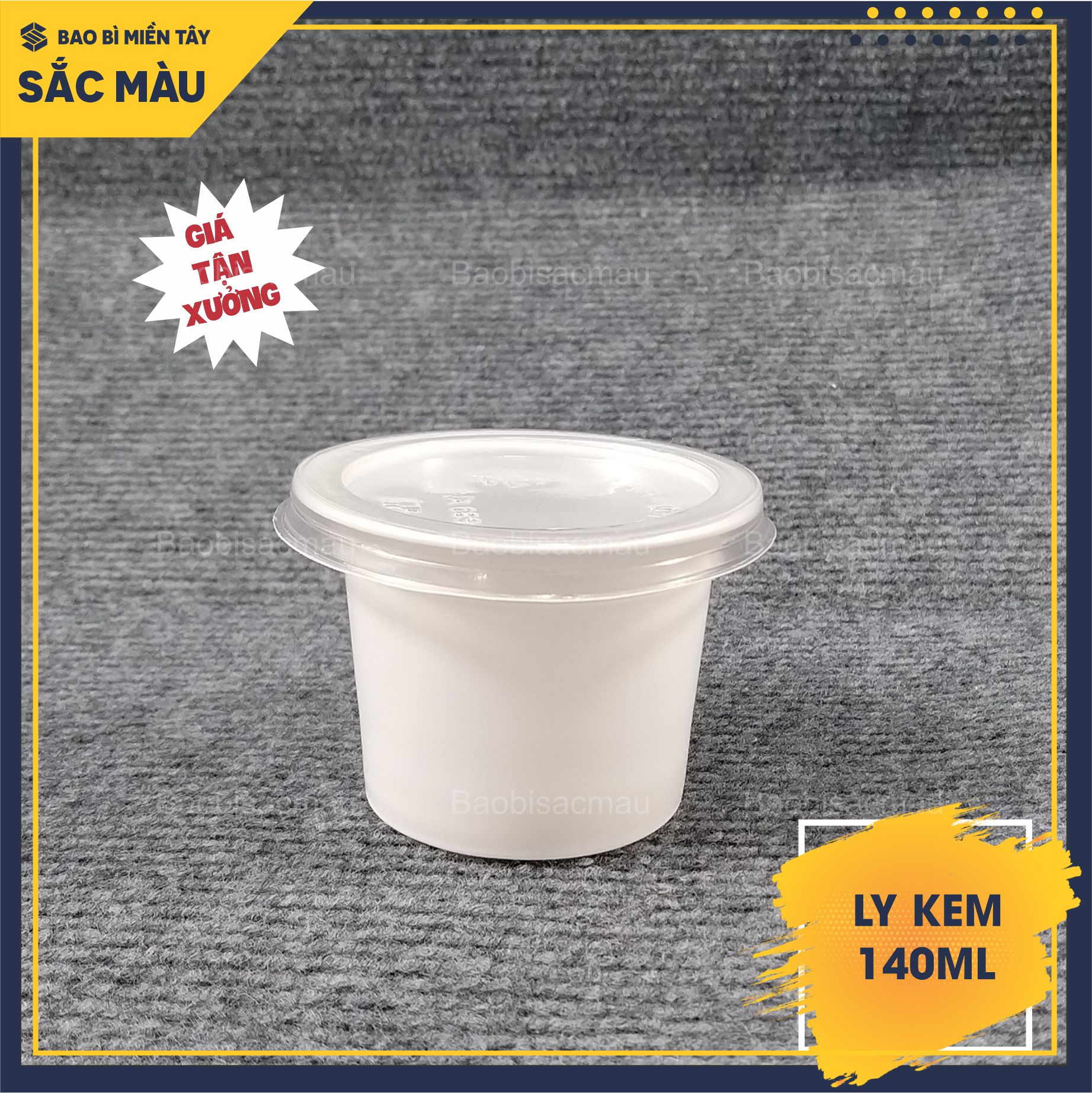 50 cốc/ ly kem 140ml kèm nắp, hủ nhựa đựng kem, hủ đựng sữa chua, đựng nước sốt