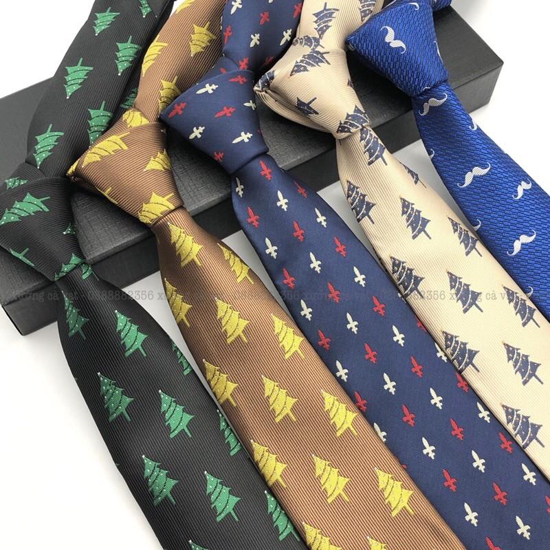 Cà vạt nam hoạ tiết dệt cao cấp bản 6cm