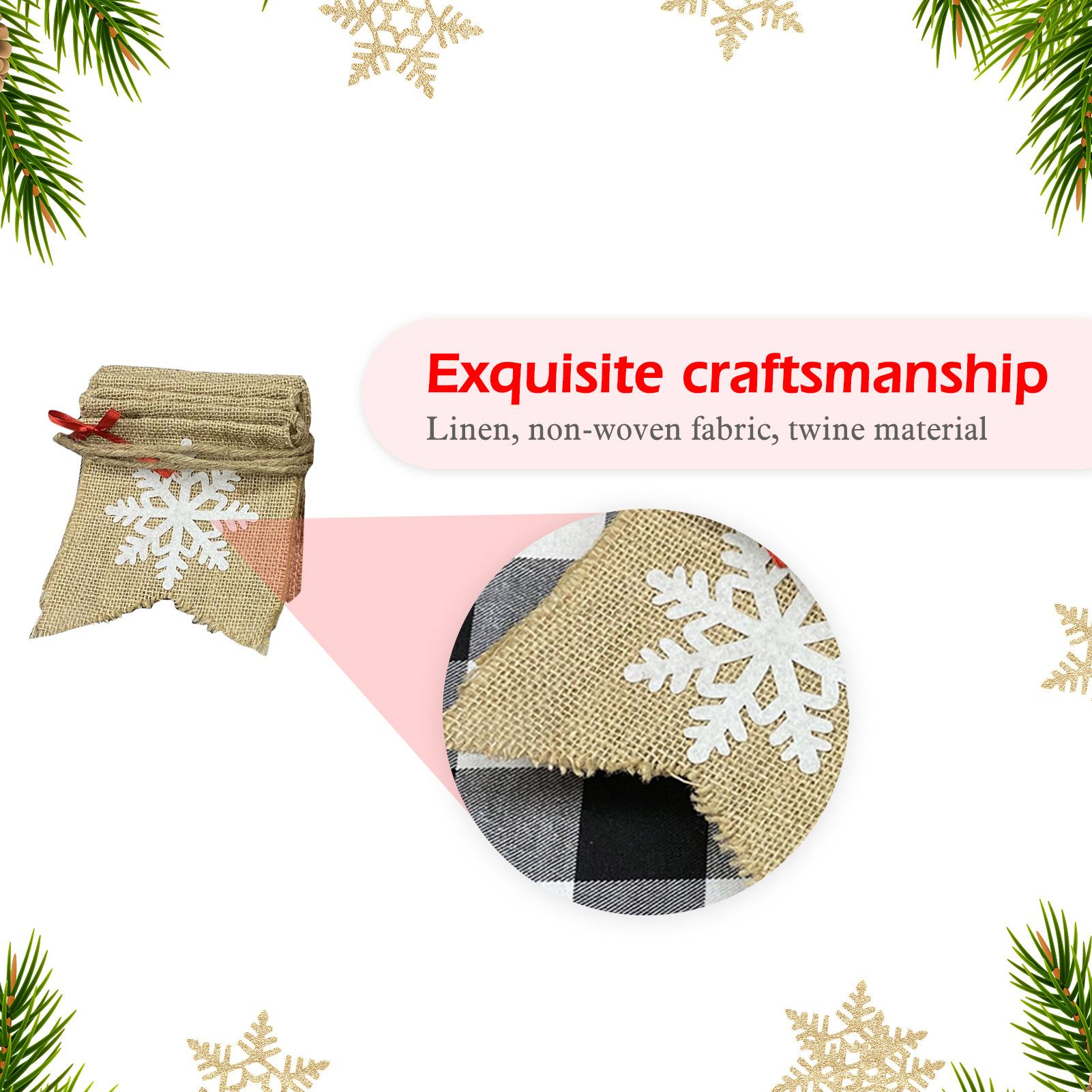 Băng rôn Merry Christmas Vải lanh, vải không dệt, sợi xe