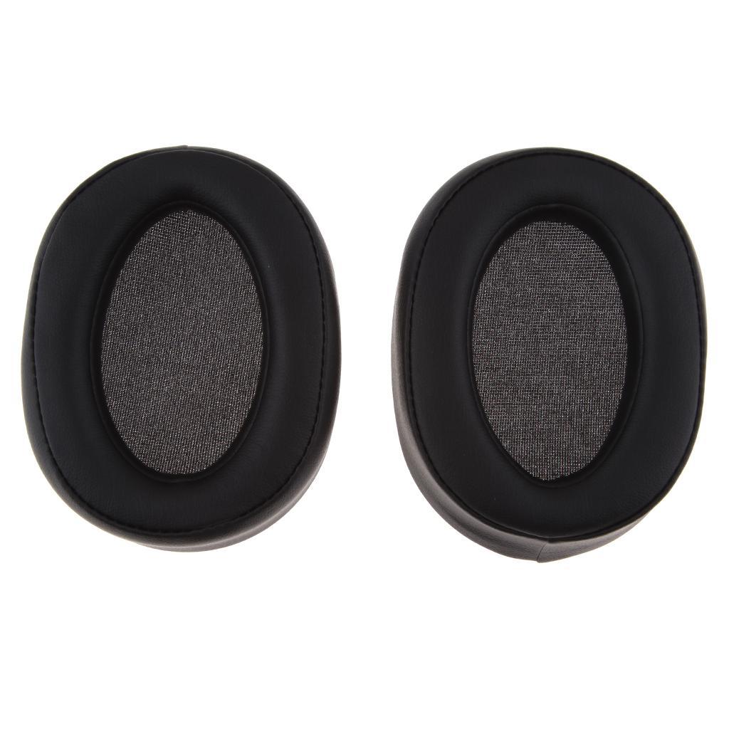 2xReplacement Soft Ear Pads Cushions for Sony MDR100ABN WH H900N Black