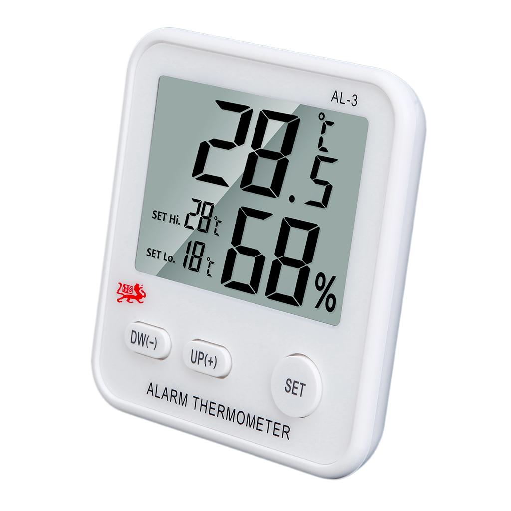 2xEasy to Read Refrigerator Freezer Thermometer Alarm High & Low Temperature