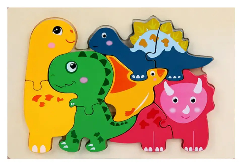 Đồ Chơi Gỗ Giáo Dục Wooden New Eight Animal Puzzles