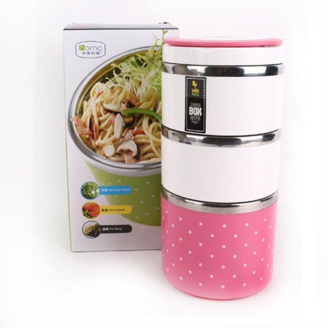 Hộp cơm 3 tầng ruột inox giữ nhiệt