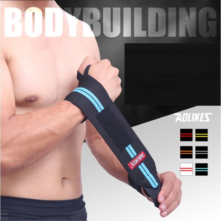 Quấn cổ tay hỗ trợ tập Gym chính hãng Aolikes( 1 Đôi)