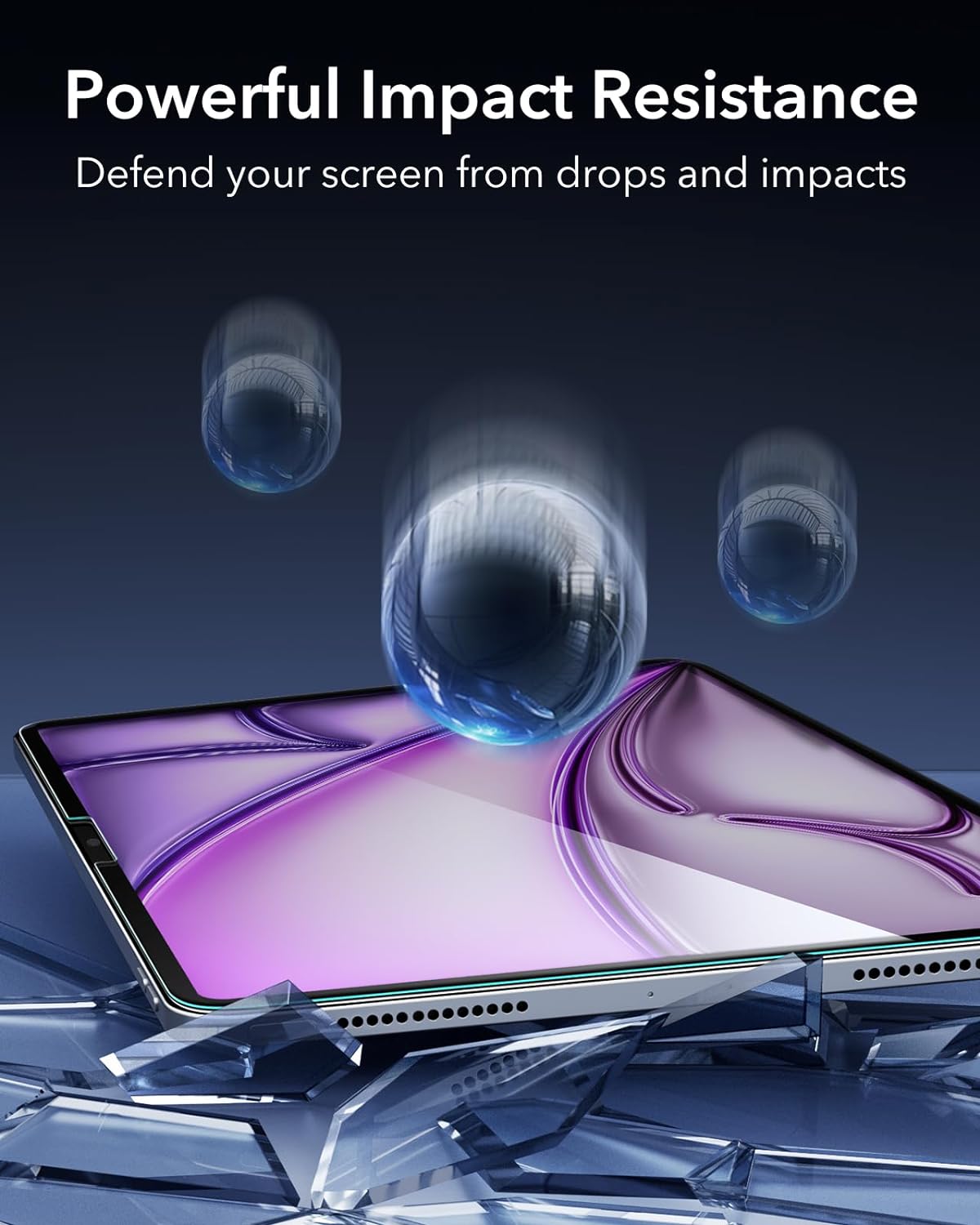 Miếng dán kính cường lực bảo vệ màn hình cho iPad Air 6 13 inch 2024 ESR Tempered-Glass Screen Protector - Hàng Chính Hãng