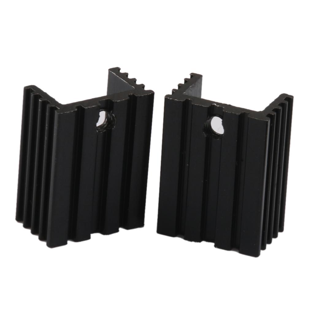 10pcs Black 20x15x10mm Aluminum Heat Sink Cooling Fin for TO-220 Triode IC