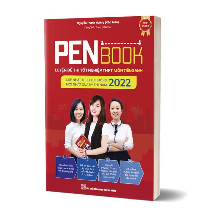 Sách - Combo PENBOOK Khối A1 - PENBOOK Luyện đề thi THPT Quốc Gia - Bộ 3 môn Toán, Lí, Anh - Bản 2022