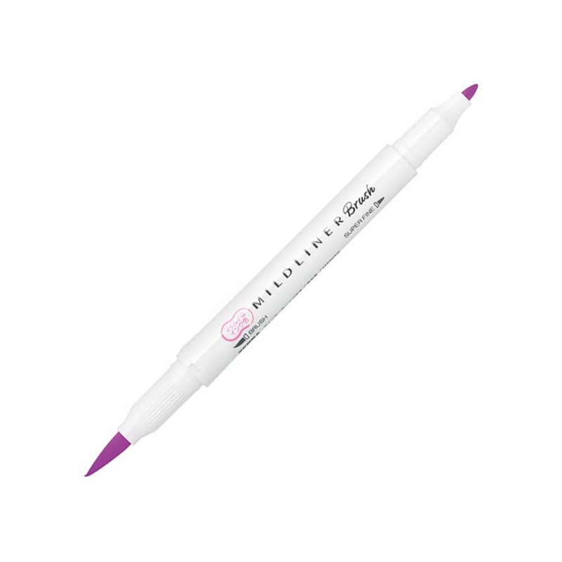 Bút Cọ 2 Đầu Zebra Mildliner Brush WFT8-MFU - Mild Fuchsia