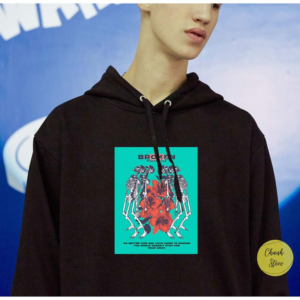 Áo Hoodie Dáng Rộng Broken Heart Club