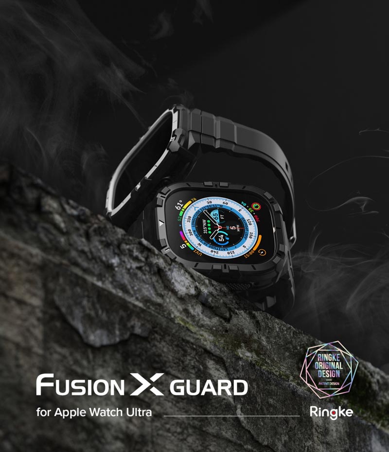 Vỏ Ốp Đồng Hồ Kèm Dây dành cho Apple Watch Ultra RINGKE Fusion X Guard - Hàng Chính Hãng