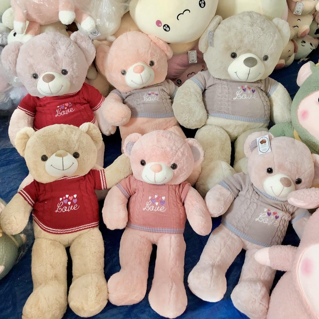 Teddy áo len tim chữ Love cao cấp cực mịn
