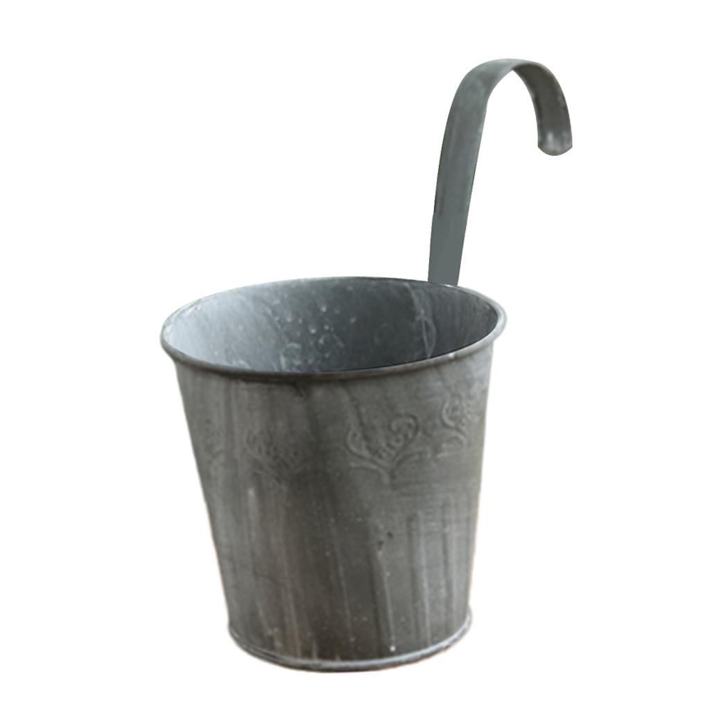 Flower Pot Succulent Bonsai Planter Metal Plant Bucket For Home Garden Yards