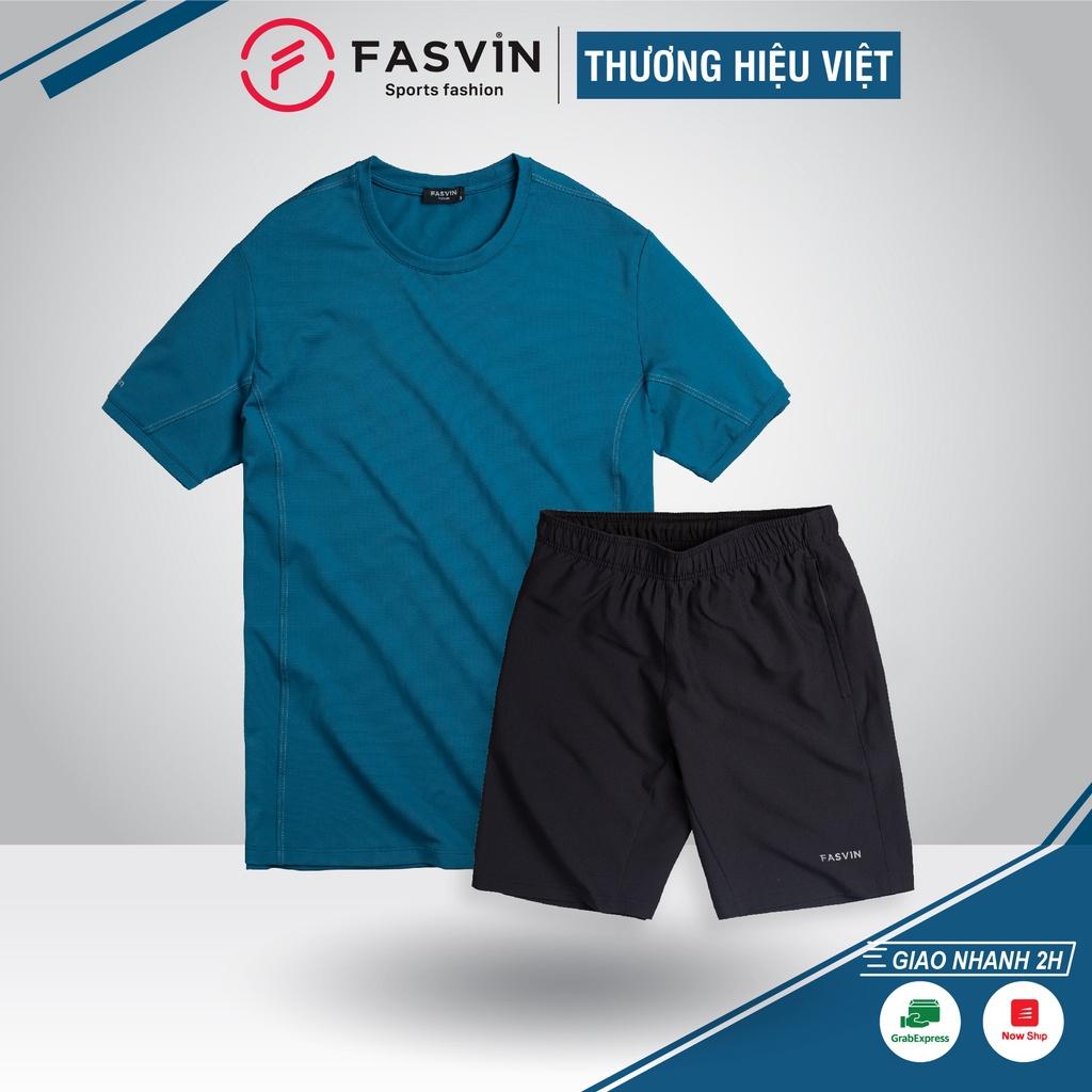 Bộ quần áo nam Fasvin AT22505.HN chất vải thun mềm mát co giãn phù hợp thể thao hay mặc nhà