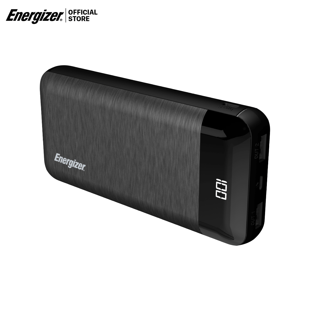 Pin dự phòng Energizer 20000mAh UE20058 - 2 cổng outputs, 2 cổng inputs tiện lợi - Hàng chính hãng