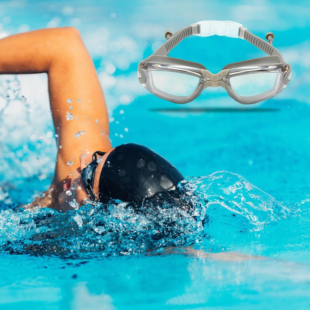 Swimming Goggles with Earplug Polarized Comfortable for Snorkeling gray