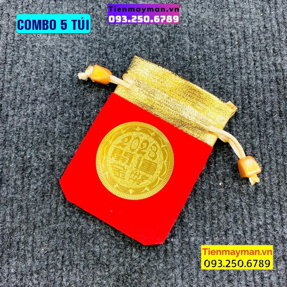 05 Túi gấm nhung đỏ 2023 mới độc đáo, lạ mắt, với chất liệu nhung gấm màu đỏ cao cấp cát tường - PASA COLLECTION