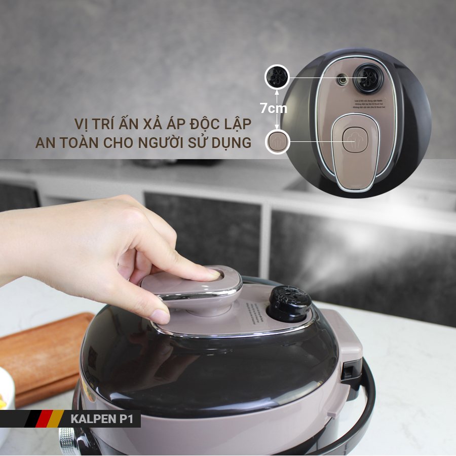 Nồi Áp Suất Điện 2.5L Kalpen Hàng Chính Hãng