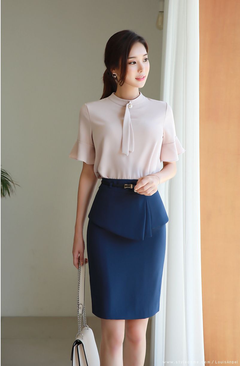Áo cổ trụ cách điệu-MS06A