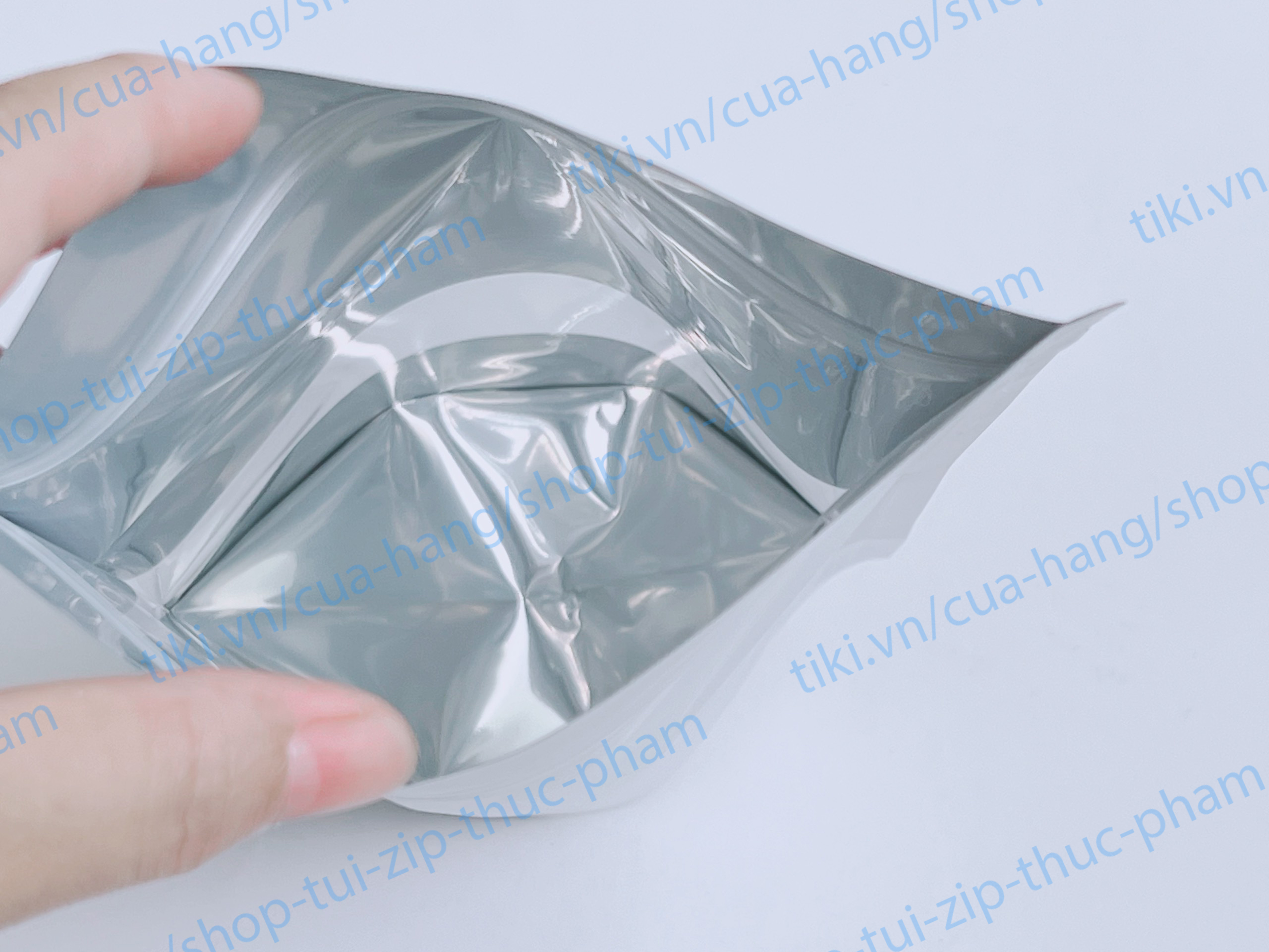 1kg túi zip màu trắng sữa có cửa sổ - Túi zip đáy đứng - Túi đựng thực phẩm bánh kẹo - size