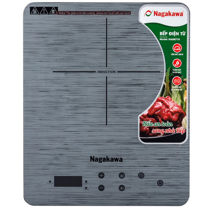 Bếp Từ cảm ứng Nagakawa NAG0710 (2000W) - Kèm Nồi Lẩu - Hàng Chính Hãng