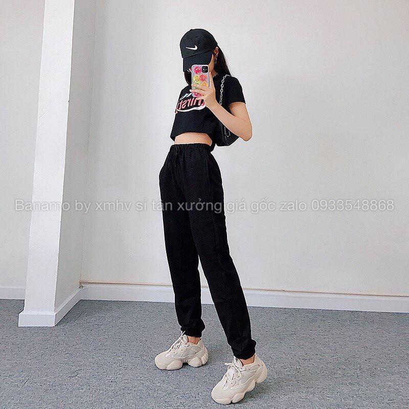 Quần jogger nỉ da cá ống suông bo gấu Unisex kiểu dáng thể thao siêu hot thời trang 297