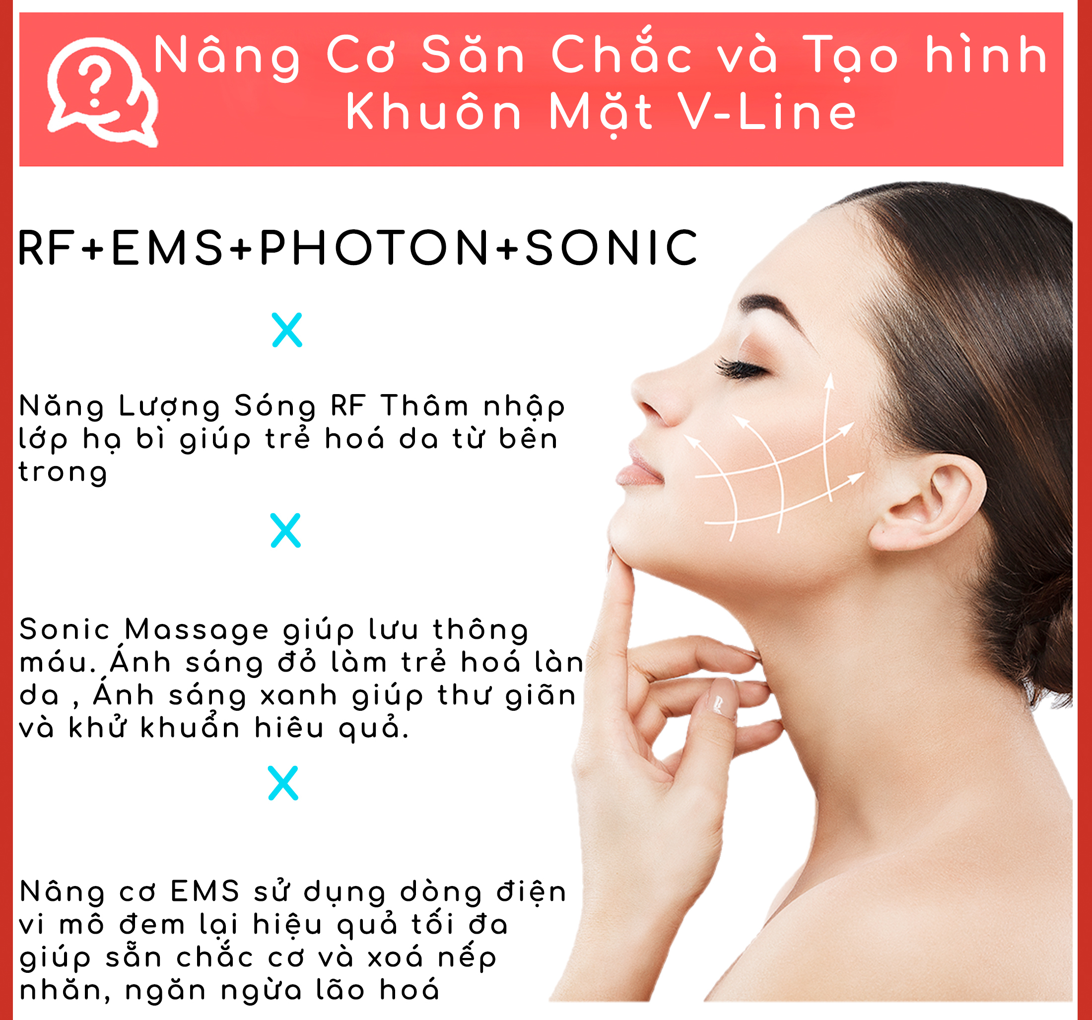 Máy điện di tinh chất siêu âm 3in1, bổ xung ION, nâng cơ EMS, Ánh sáng Photon trẻ hoá da Nanotime BEAUTY F65I BẢO HÀNH CHÍNH HÃNG 2 NĂM