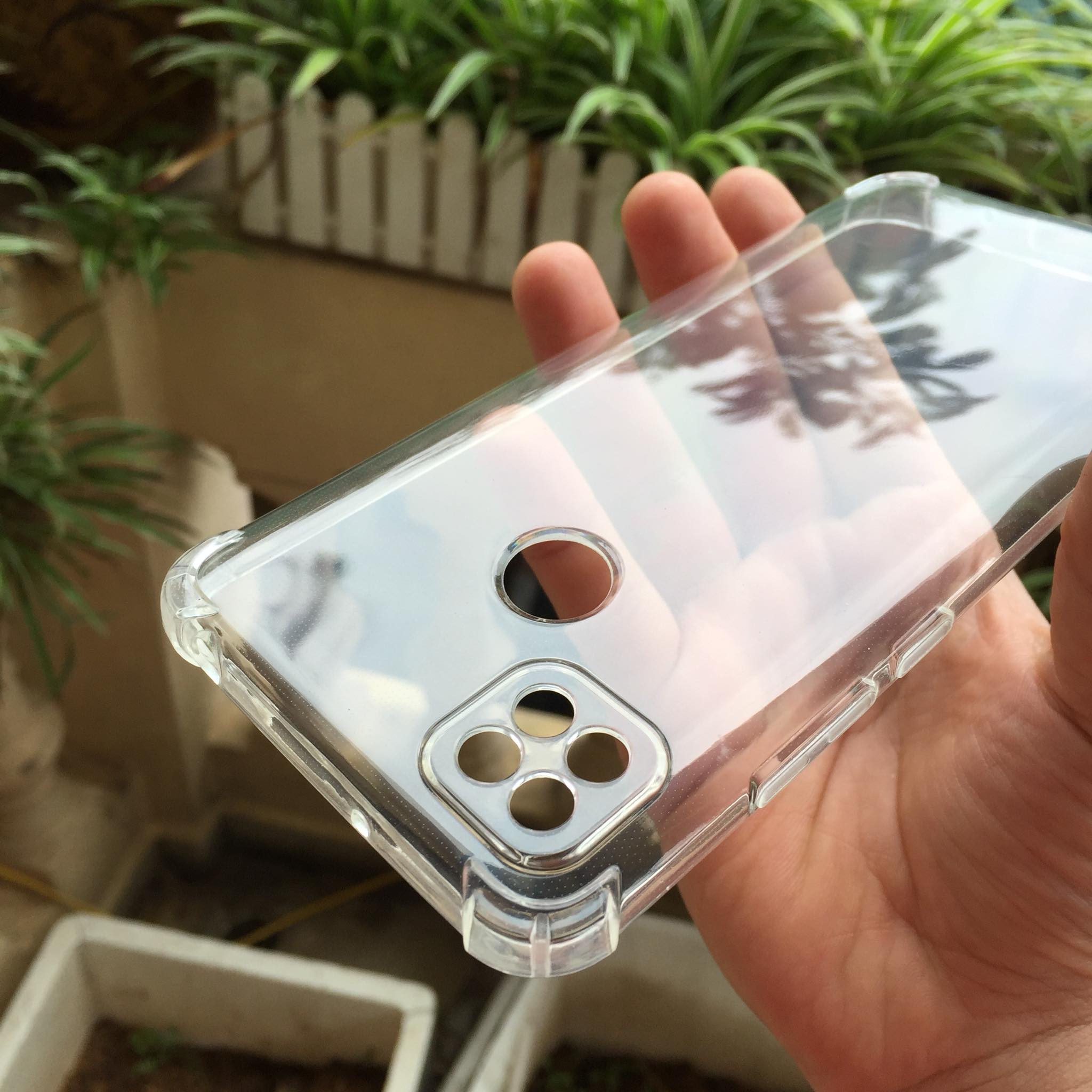 Ốp lưng silicon cho Xiaomi Redmi 9C - chống sốc gờ cao 4 góc trong suốt